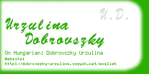urzulina dobrovszky business card